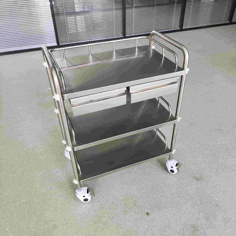Modern and stylish surgical instruments 3-layer stainless steel cart trolley drawer
Modern and stylish surgical instruments 3-layer stainless steel cart trolley drawer