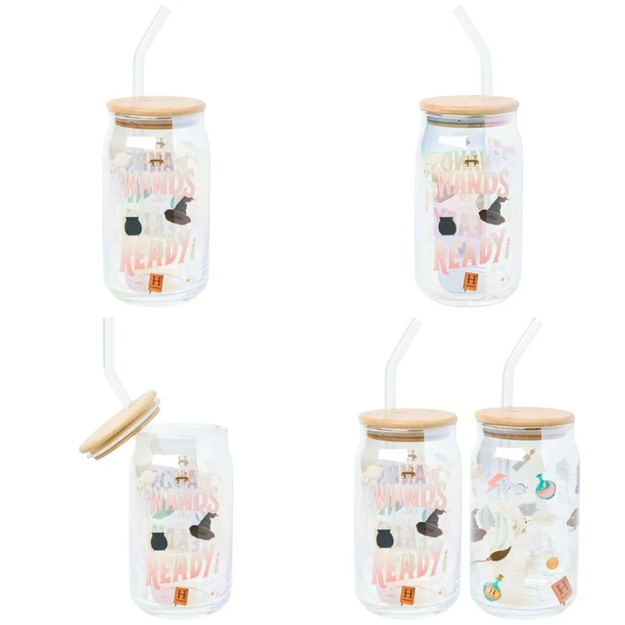 Pattern Wands at the Ready 2 Pack Glass Jar Tumbler with Bamboo Lid and Glass Straw
Pattern Wands at the Ready 2 Pack Glass Jar Tumbler with Bamboo Lid and Glass Straw