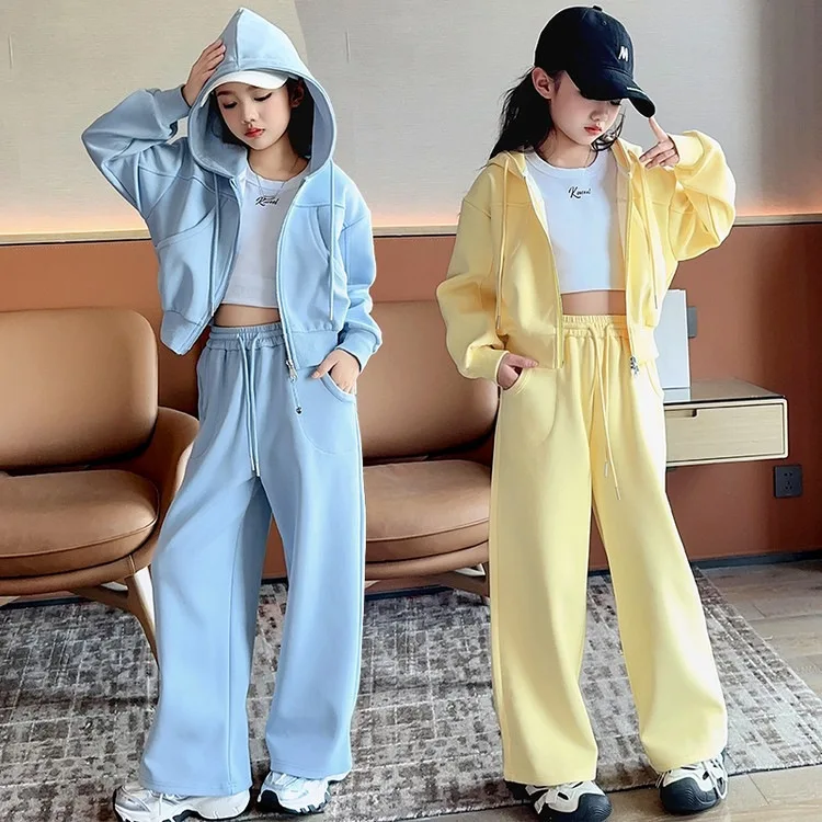 Girls Sports Set New Fashion Spring Autumn Cardigan Sweatshirt+Sports Pants 2 Piece Set Children Zipper Hoodie Sportswear Outfit
Girls Sports Set New Fashion Spring Autumn Cardigan Sweatshirt+Sports Pants 2 Piece Set Children Zipper Hoodie Sportswear Outfit