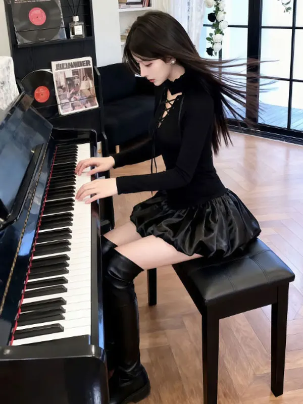 Bla Korean Sle Gentle Wind Puffy Flower Bud Skirt Dr Waist Inward Cotton Long Sve V-Ne Женское платье на пуговицах
Bla Korean Sle Gentle Wind Puffy Flower Bud Skirt Dr Waist Inward Cotton Long Sve V-Ne Женское платье на пуговицах