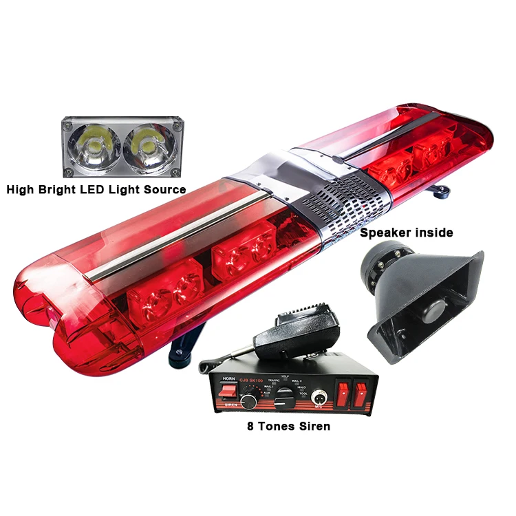 47inch 12V 24V Fire Fighting Truck Flashing Strobe Emergency Lights Lightbar Ambulance Warning Light Bar With Siren Alarm
47inch 12V 24V Fire Fighting Truck Flashing Strobe Emergency Lights Lightbar Ambulance Warning Light Bar With Siren Alarm