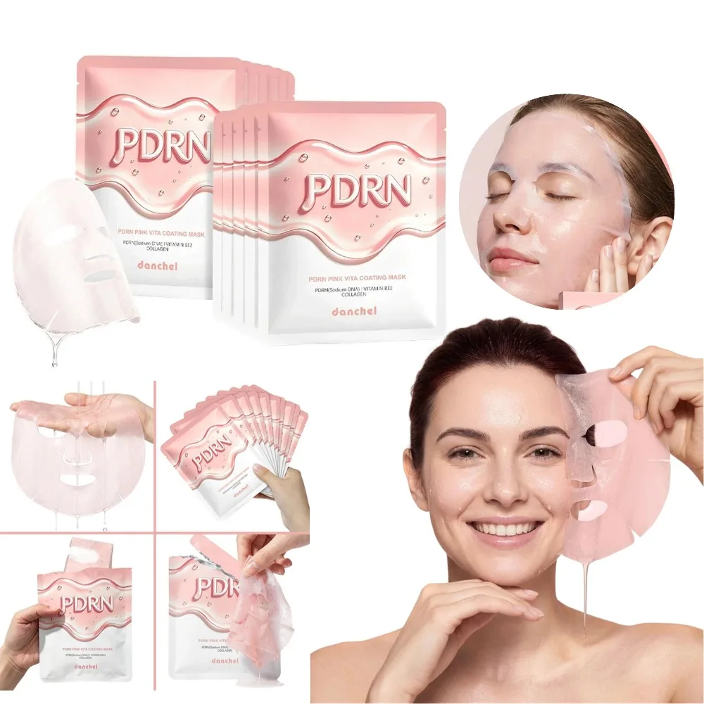 Collagen Sheet Mask PDRN Face Masks Pink Coating Tightening Lifting Face Mask Hydrating Moisturizing Glowing Skin Care 10Pcs/Box
Collagen Sheet Mask PDRN Face Masks Pink Coating Tightening Lifting Face Mask Hydrating Moisturizing Glowing Skin Care 10Pcs/Box