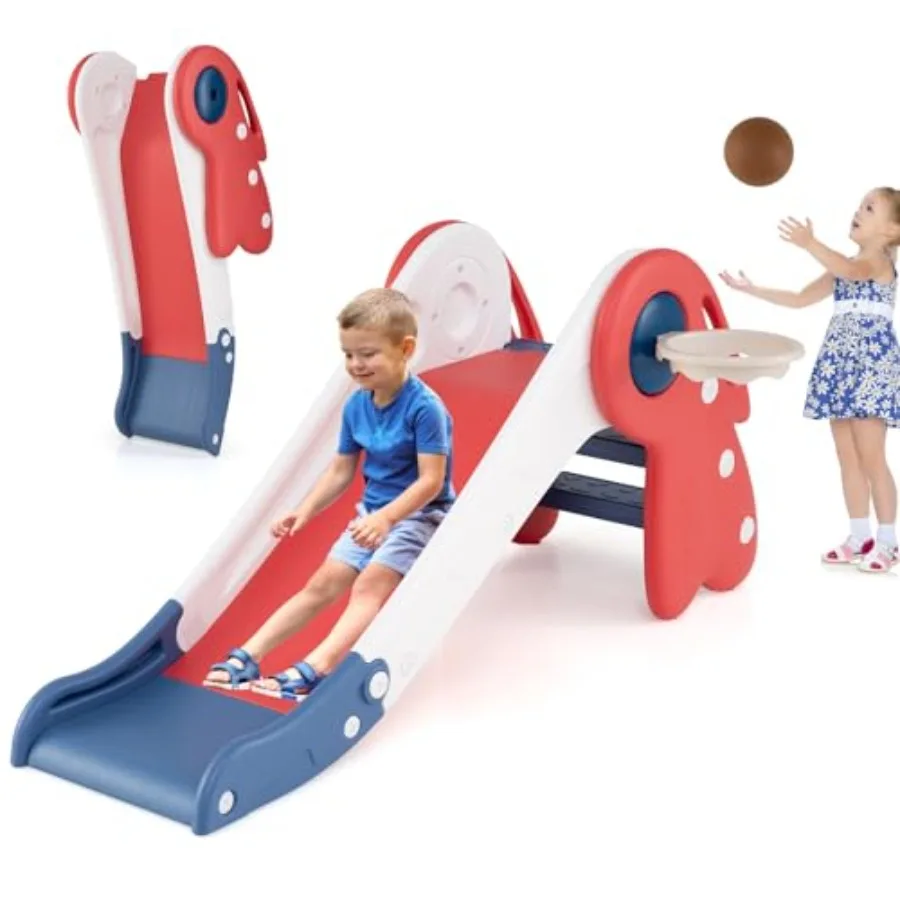 3-in-1 Toddler Slide Freestanding Foldable Baby Slide for Climber Playset with Basketball Hoop and Ball Non-Slip Steps Indoor a
3-in-1 Toddler Slide Freestanding Foldable Baby Slide for Climber Playset with Basketball Hoop and Ball Non-Slip Steps Indoor a