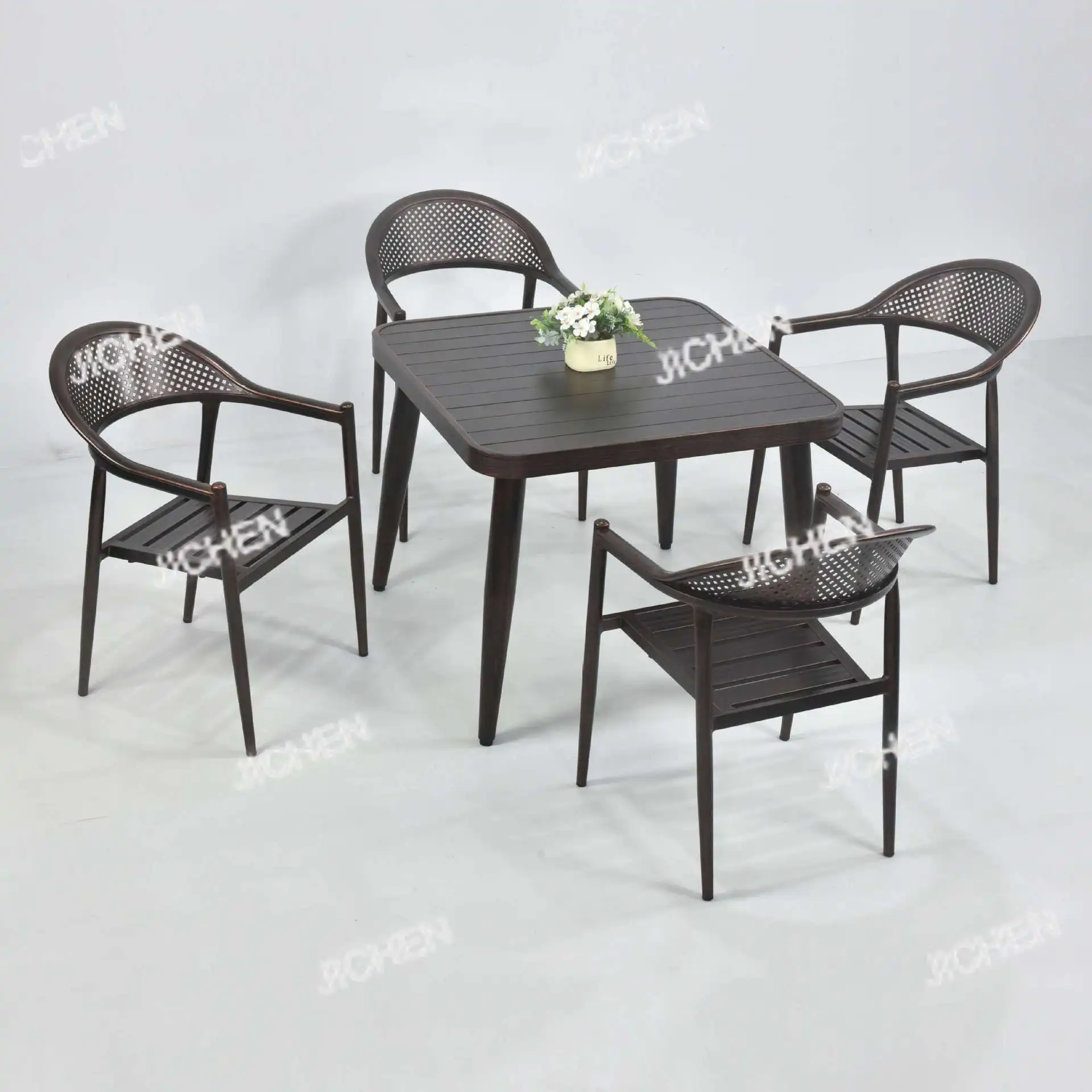 Уличные столы и стулья, садовый алюминиевый сплав, литой алюминий, простой повседневный домашний обеденный стол, уличная терраса, спинка
Уличные столы и стулья, садовый алюминиевый сплав, литой алюминий, простой повседневный домашний обеденный стол, уличная терраса, спинка