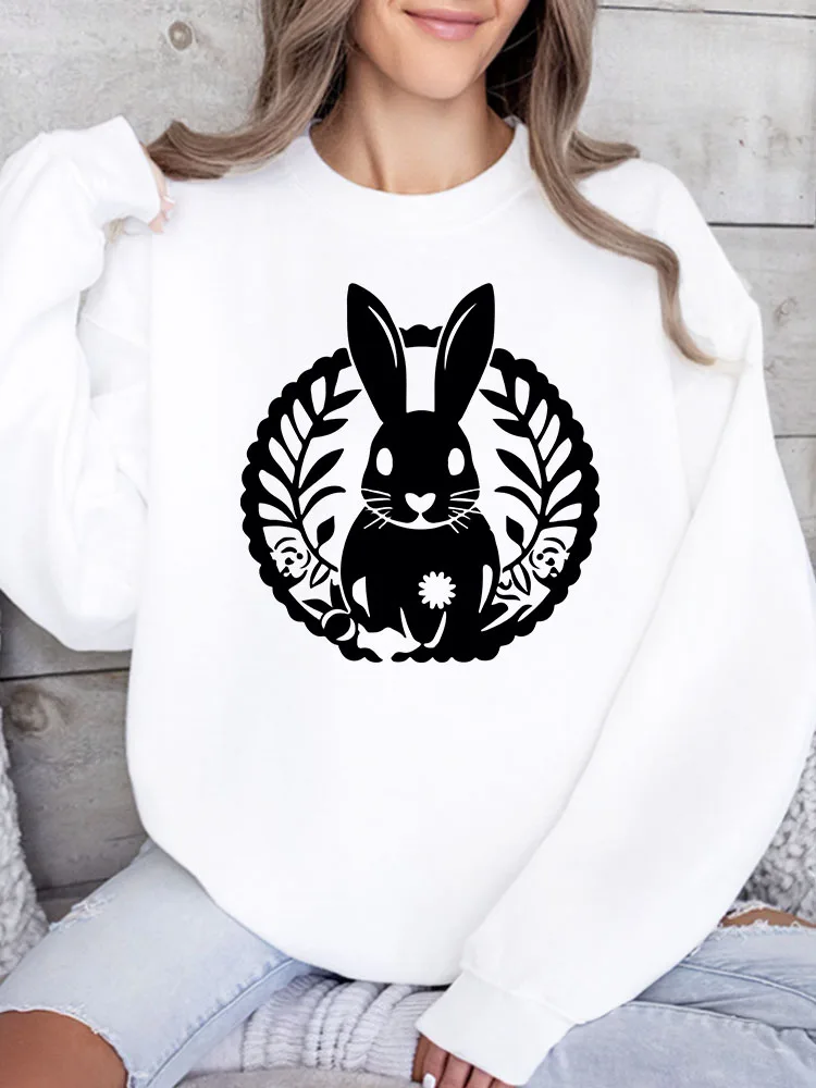 Женская толстовка Sitting Bunny с круглым вырезом, повседневный пуловер с длинными рукавами, свободный крой, для ежедневной носки
Женская толстовка Sitting Bunny с круглым вырезом, повседневный пуловер с длинными рукавами, свободный крой, для ежедневной носки