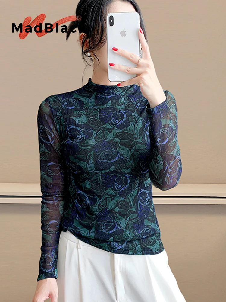 MadBlack-Женская европейская футболка, сексуальная водолазка с цветочным принтом, винтажная тонкая сетчатая футболка с длинными рукавами S-3XL, новинка осени 2023 года T59811CC
MadBlack-Женская европейская футболка, сексуальная водолазка с цветочным принтом, винтажная тонкая сетчатая футболка с длинными рукавами S-3XL, новинка осени 2023 года T59811CC