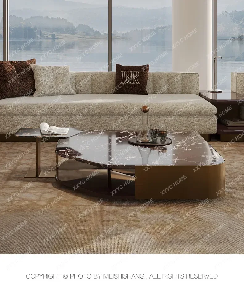 High-end Large Flat-floor Living Room, Natural Marble Coffee Table Combination, Light Luxury Fashion
High-end Large Flat-floor Living Room, Natural Marble Coffee Table Combination, Light Luxury Fashion