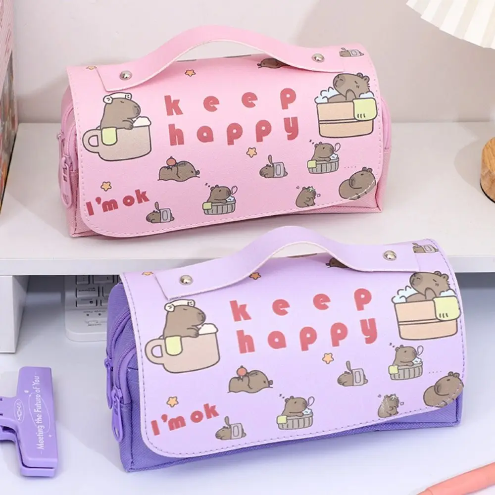 PU Capybara Pen Bag Dirt Resistant Multi-layer Kapibara Pencil Case Portable Simple Large Capacity Pencil Bag Boy Girl Kid
PU Capybara Pen Bag Dirt Resistant Multi-layer Kapibara Pencil Case Portable Simple Large Capacity Pencil Bag Boy Girl Kid