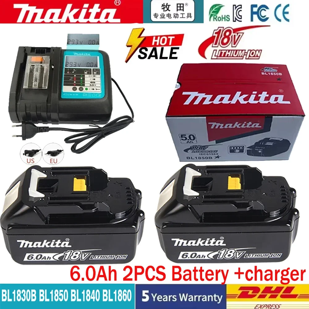 Makita 18V 5.0Ah portable cordless power tool battery, with ultra long battery life. Original Makita power tool rechargeable bat
Makita 18V 5.0Ah portable cordless power tool battery, with ultra long battery life. Original Makita power tool rechargeable bat