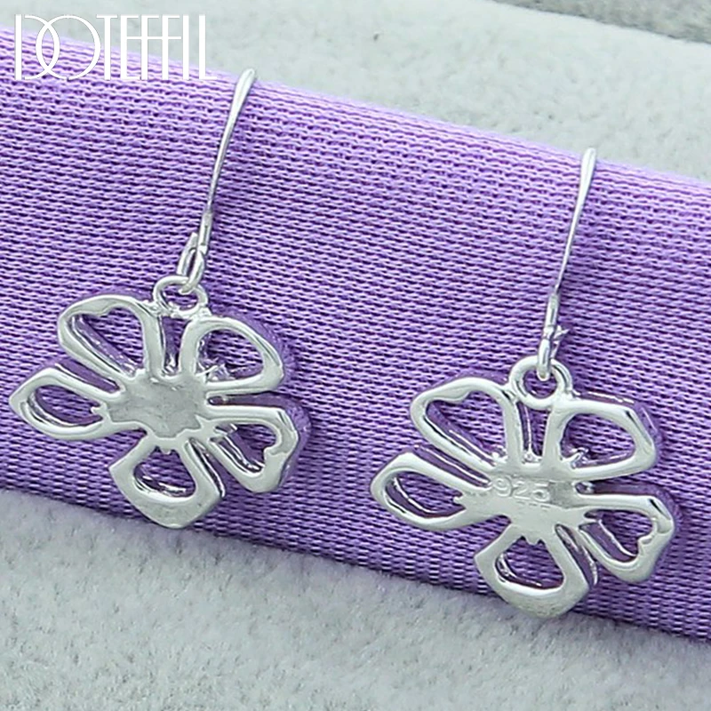 DOTEFFIL 925 Sterling Silver Flower Drop Earrings For Woman Wedding Engagement Fashion Party Charm Jewelry
DOTEFFIL 925 Sterling Silver Flower Drop Earrings For Woman Wedding Engagement Fashion Party Charm Jewelry