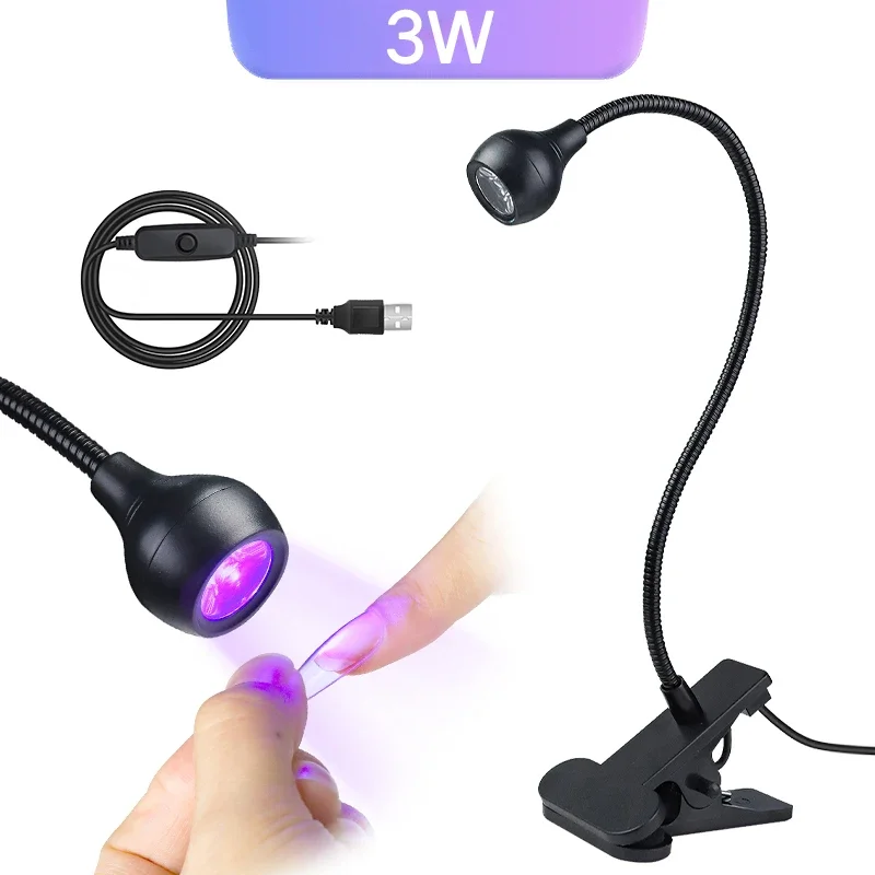 UV LED Nail Lamp For Drying Gel Polish Clip-On Flexible Tube UV Gel Curing Lamp Portable USB Mini UV Light Dryer For Manicure
UV LED Nail Lamp For Drying Gel Polish Clip-On Flexible Tube UV Gel Curing Lamp Portable USB Mini UV Light Dryer For Manicure