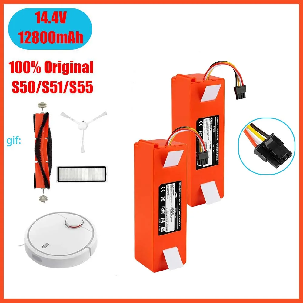 BRR-2P4S-5200S Robotic Vacuum Cleaner Replacement Battery For Xiaomi Roborock S55 S60 S65 S50 S51 S5 MAX S6 With Accessories
BRR-2P4S-5200S Robotic Vacuum Cleaner Replacement Battery For Xiaomi Roborock S55 S60 S65 S50 S51 S5 MAX S6 With Accessories