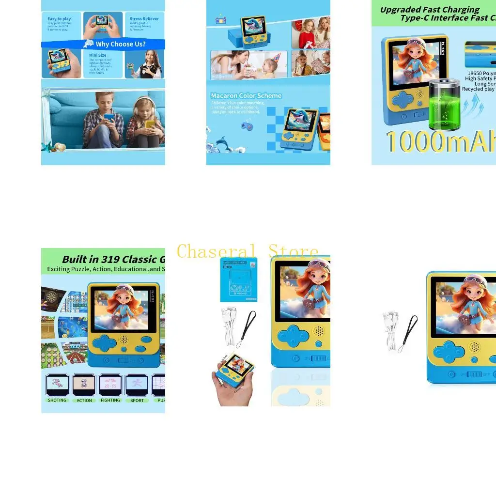 E7CE Handheld Game Console for Kids and Adults 319 Classical Games Rechargeable Color Screen Travel Toy
E7CE Handheld Game Console for Kids and Adults 319 Classical Games Rechargeable Color Screen Travel Toy