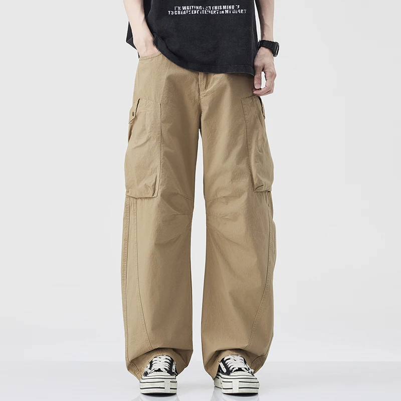 Summer 2025 Men's Loose Cotton Wide Leg Pants Faionable Retro Straight Casual Trousers American Trendy Workwear Trousers
Summer 2025 Men's Loose Cotton Wide Leg Pants Faionable Retro Straight Casual Trousers American Trendy Workwear Trousers