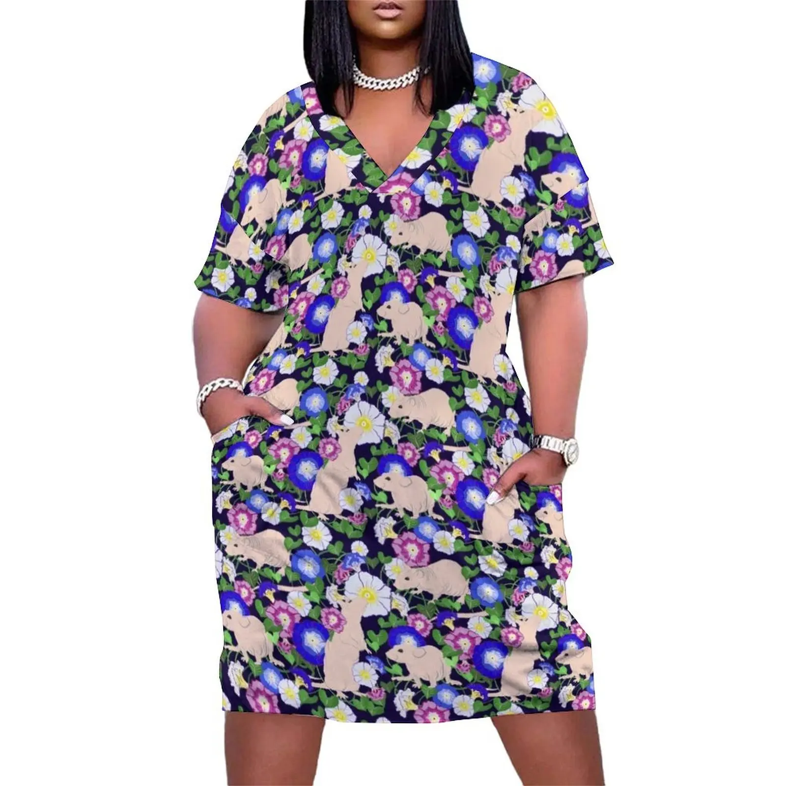 Nakkie rats and morning glories Loose Pocket Dress beach dress summer clothes loose summer dress
Nakkie rats and morning glories Loose Pocket Dress beach dress summer clothes loose summer dress