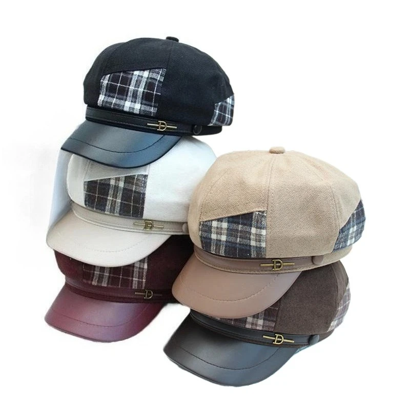 New Simple Plaid Big Head Circumference Matching Woolen Casual Autumn and Winter Versatile Octagonal Hat Children
New Simple Plaid Big Head Circumference Matching Woolen Casual Autumn and Winter Versatile Octagonal Hat Children