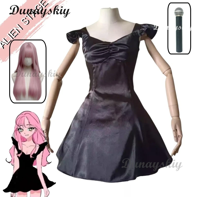 2025 аниме Alien Stage Mizi, вечернее платье для косплея, костюм, парик, черное платье, костюм для вечеринки, розовый карнавальный костюм для вечеринки, женский наряд
2025 аниме Alien Stage Mizi, вечернее платье для косплея, костюм, парик, черное платье, костюм для вечеринки, розовый карнавальный костюм для вечеринки, женский наряд