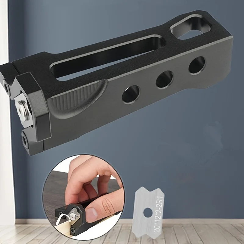 1 piece of aluminum alloy manual edge banding and trimming tool, portable curved chamfering tool with 1 blade, suitable for wood
1 piece of aluminum alloy manual edge banding and trimming tool, portable curved chamfering tool with 1 blade, suitable for wood