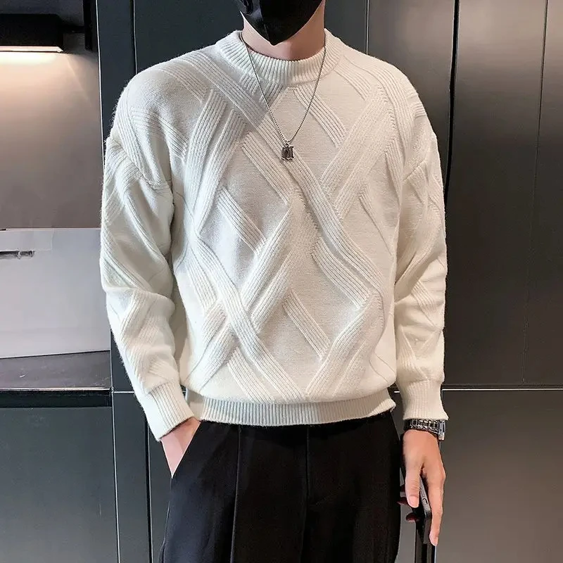 Basic Solid Color Knitted Pullovers Men's Clothing Casual Round Neck Tops Autumn Winter Young Style Loose Long Sleeve Sweaters
Basic Solid Color Knitted Pullovers Men's Clothing Casual Round Neck Tops Autumn Winter Young Style Loose Long Sleeve Sweaters