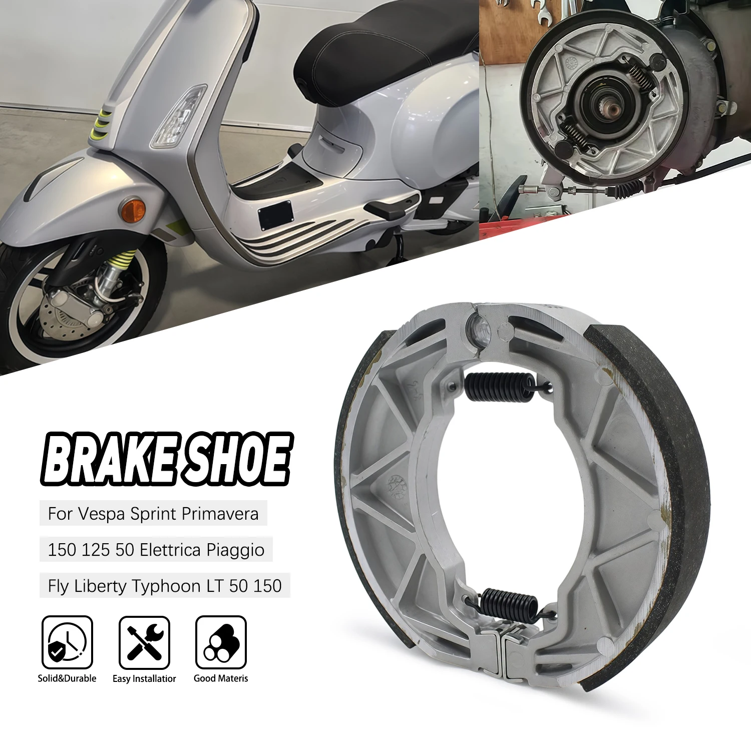 Motorcycle Brake Pads Shoe Drum Parts For Vespa Sprint Primavera 150 125 50 Elettrica Piaggio Fly Liberty Typhoon LT 50 150
Motorcycle Brake Pads Shoe Drum Parts For Vespa Sprint Primavera 150 125 50 Elettrica Piaggio Fly Liberty Typhoon LT 50 150