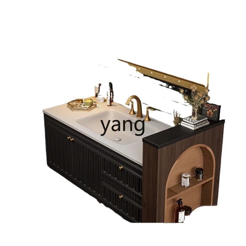 lh retro style bathroom cabinet combination bathroom integrated basin rock slab hot bending ceramic basin washing table
lh retro style bathroom cabinet combination bathroom integrated basin rock slab hot bending ceramic basin washing table