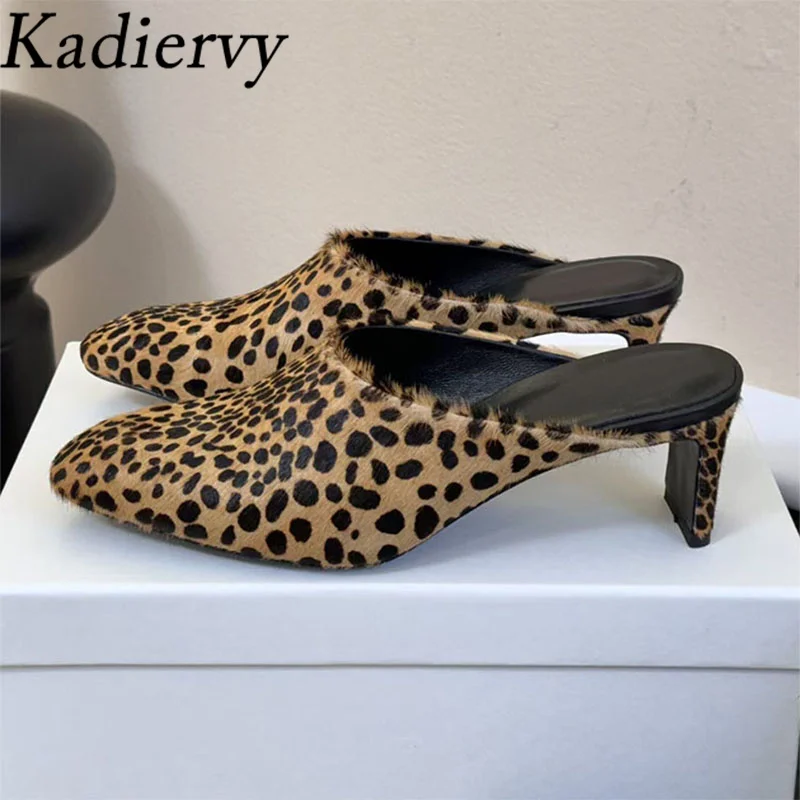 New High Heels Slippers Women Genuine Leather Coffee Black Shoes Women Round Toe Slides Square Heels Slippers Woman
New High Heels Slippers Women Genuine Leather Coffee Black Shoes Women Round Toe Slides Square Heels Slippers Woman