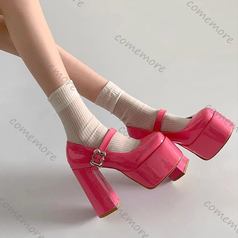 Comemore/женские пикантные кожаные туфли Мэри Джейн на очень высоком каблуке 12 см на платформе с круглым носком, вечерние модельные туфли-лодочки в готическом стиле для ночного клуба
Comemore/женские пикантные кожаные туфли Мэри Джейн на очень высоком каблуке 12 см на платформе с круглым носком, вечерние модельные туфли-лодочки в готическом стиле для ночного клуба