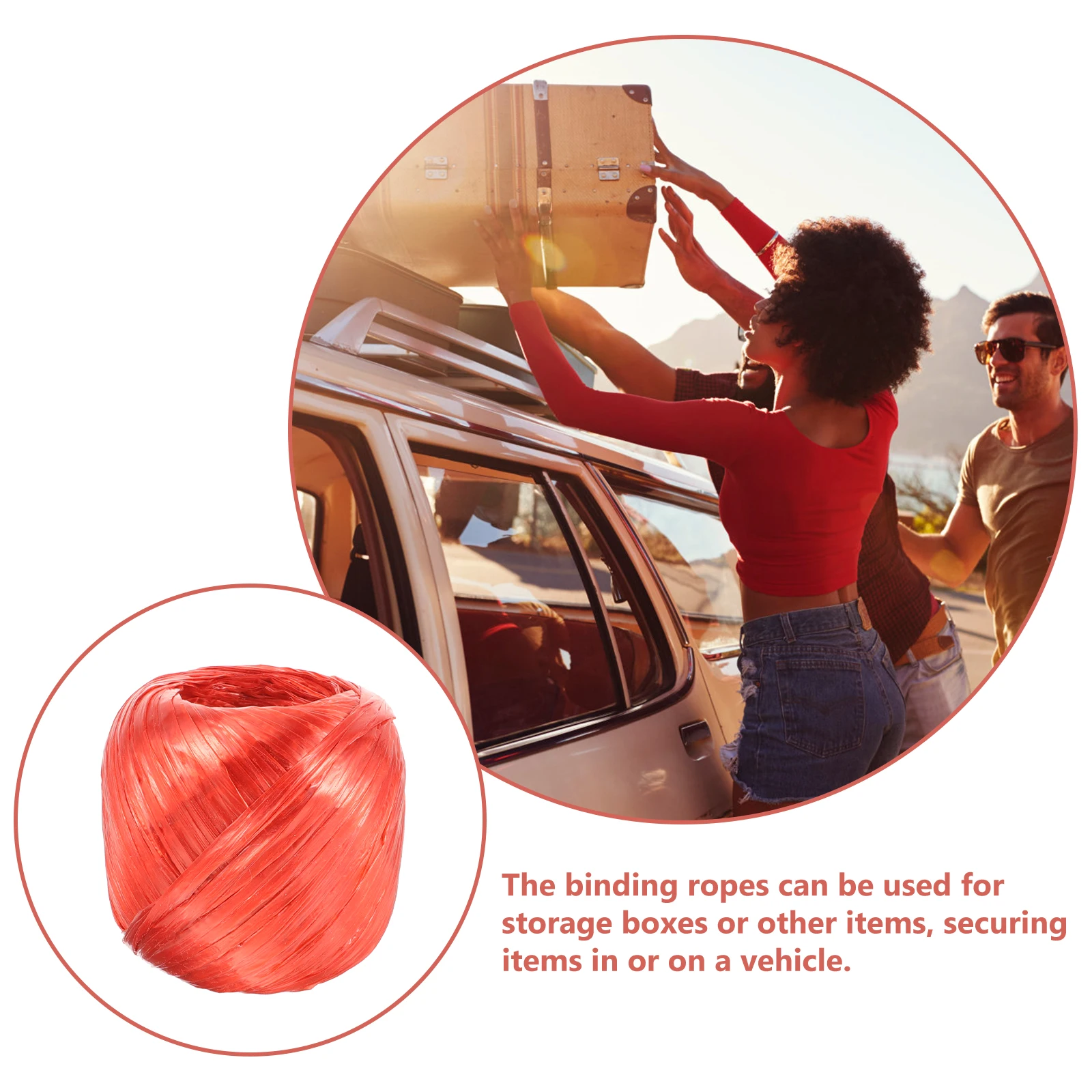 Windproof Clothesline 6 Rolls Bundle Rope Packing Gardening Drawstring Plastic Binding Strap Anti Slip Drying Ropes Coarse