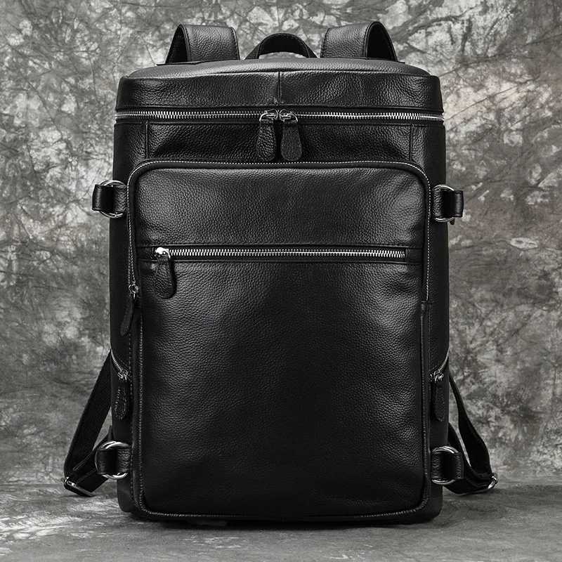 European and American fashion leather double shoulder first layer cowhide men, large capacity student schoolbag computer bag
European and American fashion leather double shoulder first layer cowhide men, large capacity student schoolbag computer bag