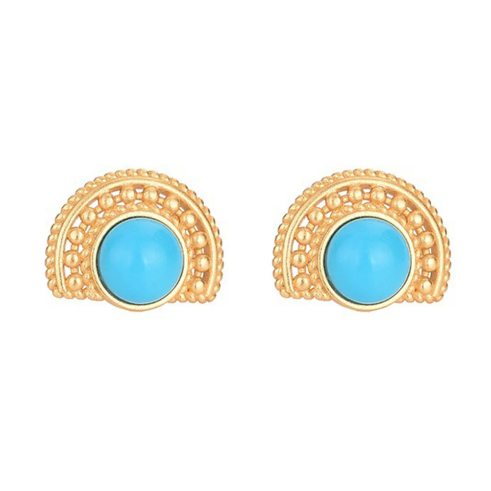 Retro Ear Studs Decorative Earrings for Women Artificial Gemstones Inlaid Fashion Turquoise Vintage Jewelry Gifts
Retro Ear Studs Decorative Earrings for Women Artificial Gemstones Inlaid Fashion Turquoise Vintage Jewelry Gifts