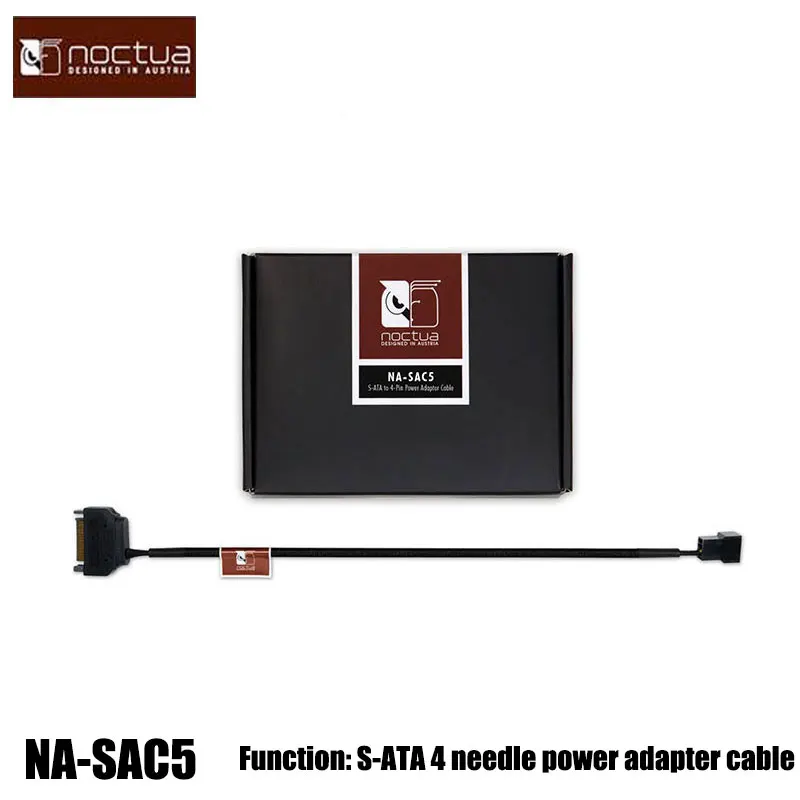 Noctua NA-SAC5 S-ATA to 4-Pin Power Adaptor Cable Compatible With 3-Pin And 4-Pin Fans Mainboard CPU Fan Adapter Connectors
Noctua NA-SAC5 S-ATA to 4-Pin Power Adaptor Cable Compatible With 3-Pin And 4-Pin Fans Mainboard CPU Fan Adapter Connectors
