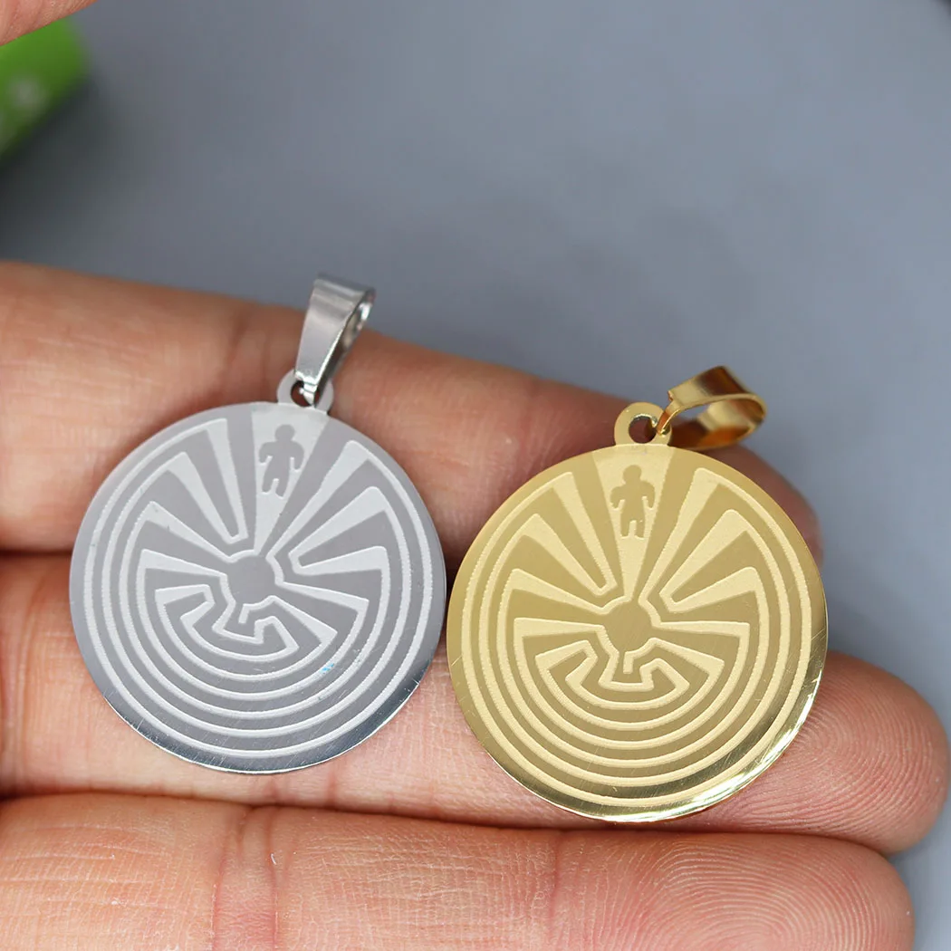 2pcs/Lot Labyrinth Stainless Steel Pendant Charm for Necklace Bracelets Jewelry Crafts Making Round Jewelry Gift Handmade
2pcs/Lot Labyrinth Stainless Steel Pendant Charm for Necklace Bracelets Jewelry Crafts Making Round Jewelry Gift Handmade