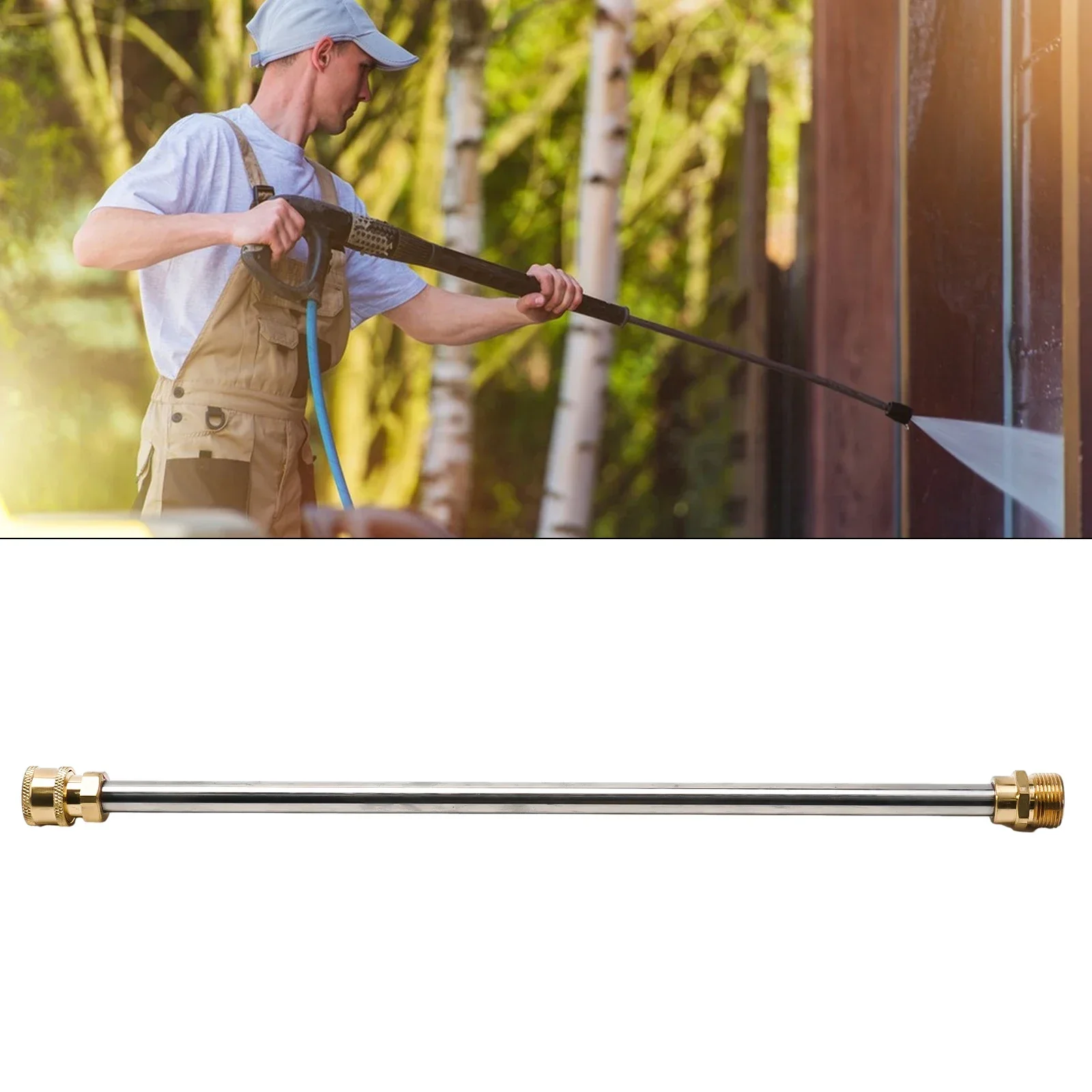 1/4" Connector Pressure Washer Wand Extension Rod Quick Connect Replacement Sprayer Stainless Steel Tool Accessory
1/4" Connector Pressure Washer Wand Extension Rod Quick Connect Replacement Sprayer Stainless Steel Tool Accessory