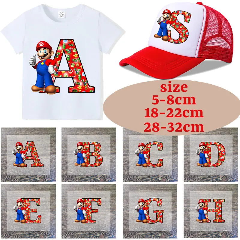 Super Mario Heat Transfer Stickers Cartoon Cute Iron on Patch Decals Clothes Sticker T-shirts Hoodie Clothing Hats DIY Applique
Super Mario Heat Transfer Stickers Cartoon Cute Iron on Patch Decals Clothes Sticker T-shirts Hoodie Clothing Hats DIY Applique