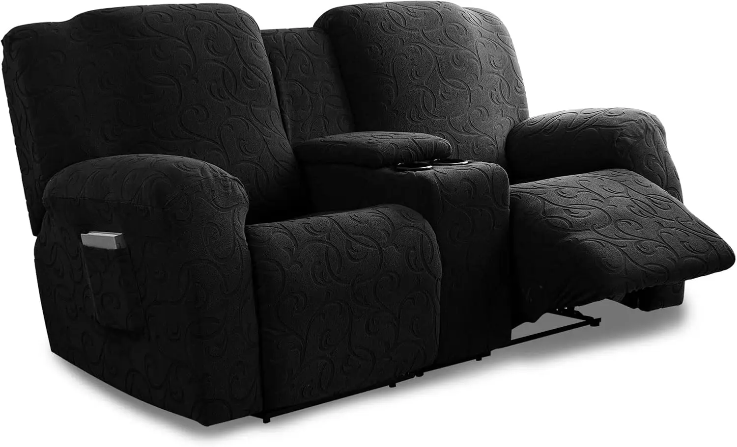 Recliner Loveseat Cover with Center Console, 2 Seater Jacquard Recliner Sofa Slipcover with Pockets Washable Stretch Reclining C
Recliner Loveseat Cover with Center Console, 2 Seater Jacquard Recliner Sofa Slipcover with Pockets Washable Stretch Reclining C
