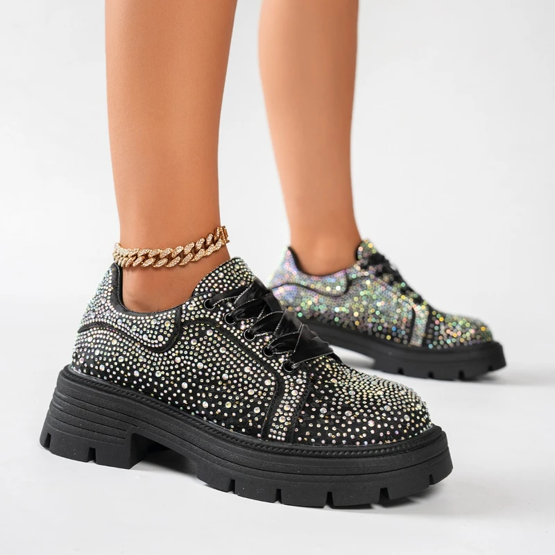 High-quality Appearance Level Platform Lace-up Crystal Fashion Versatile Comfortable Anti-slip Breathable Women's Single Shoes
High-quality Appearance Level Platform Lace-up Crystal Fashion Versatile Comfortable Anti-slip Breathable Women's Single Shoes