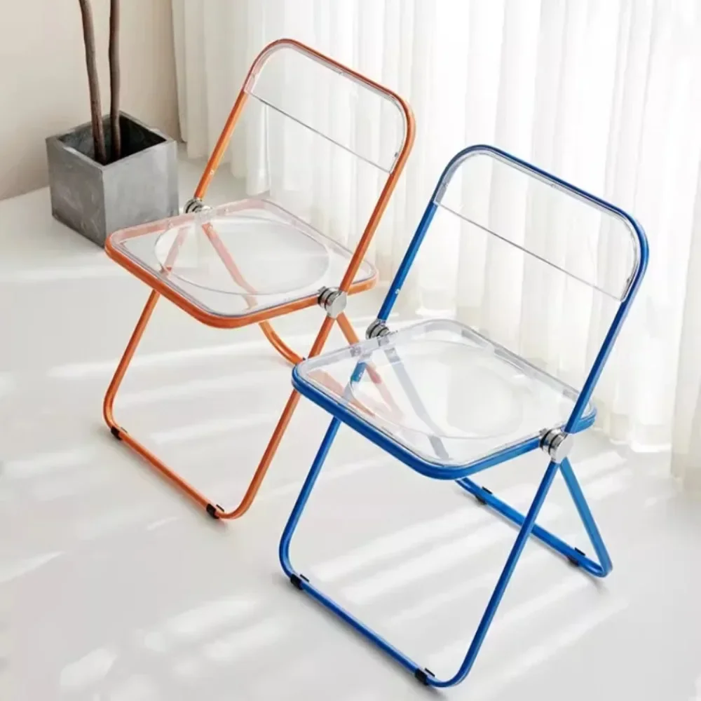 Minimalist Transparent Dining Chair Folding Back Support Fashion Photo Chairs Makeup Clothing Store Sillas Interior Decorations
Minimalist Transparent Dining Chair Folding Back Support Fashion Photo Chairs Makeup Clothing Store Sillas Interior Decorations