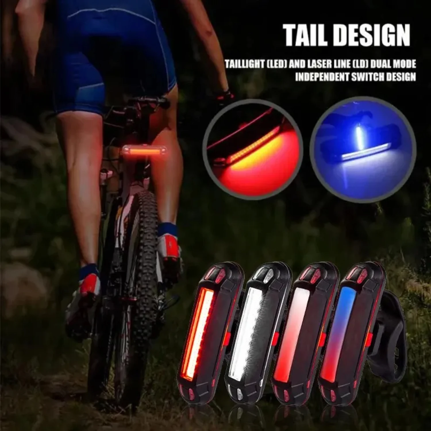 Bike Rear Light Super Bright Bicycle Light USB Rechargeable Seatpost Fork Light Safety Warning Bicycle Taillight
Bike Rear Light Super Bright Bicycle Light USB Rechargeable Seatpost Fork Light Safety Warning Bicycle Taillight