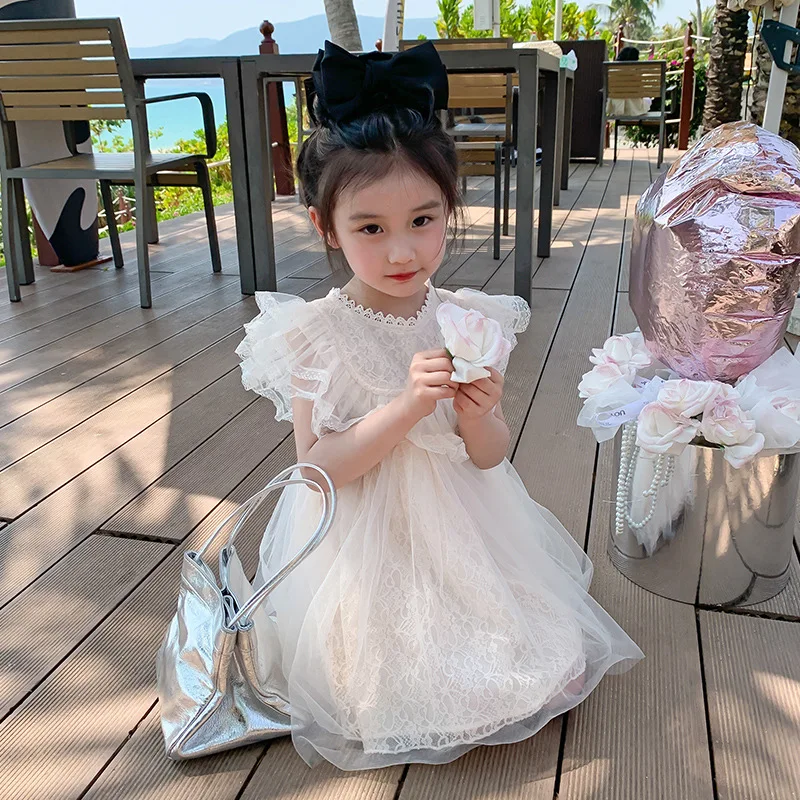 2024 Korean Summer Children Girl Dress Lace Flying Sleeve Mesh Patchwork Knee Length Cute Kid Baby Girls Dress Little Girl Dress
2024 Korean Summer Children Girl Dress Lace Flying Sleeve Mesh Patchwork Knee Length Cute Kid Baby Girls Dress Little Girl Dress