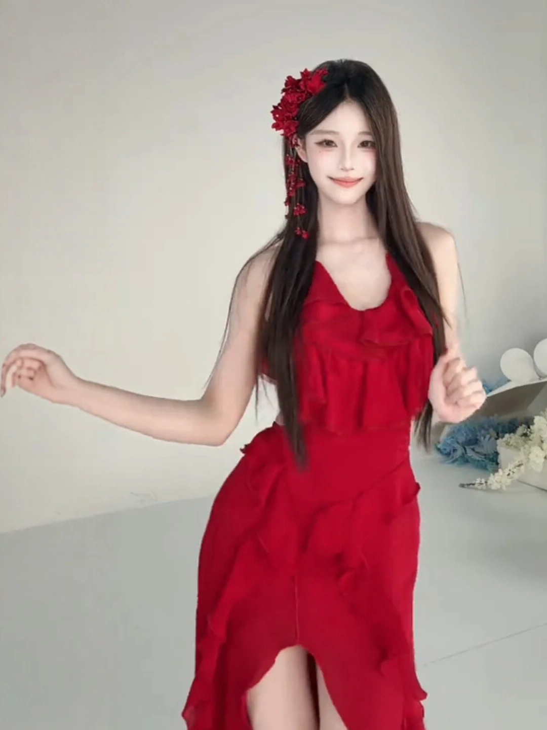 Нежное платье-рубашка с асимметричными бретелями и завышенной талией, красное, из смесового хлопка, летнее, новое, повседневное, элегантное, для женщин
Нежное платье-рубашка с асимметричными бретелями и завышенной талией, красное, из смесового хлопка, летнее, новое, повседневное, элегантное, для женщин