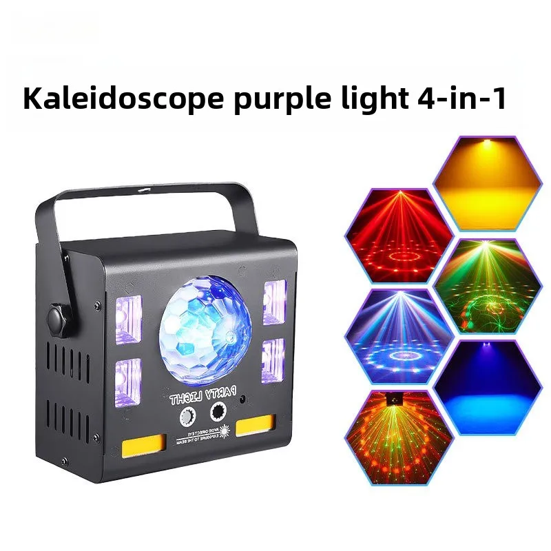 Customized cross-border kaleidoscope purple four-in-one stage light LED bar KTV disco party stage light
Customized cross-border kaleidoscope purple four-in-one stage light LED bar KTV disco party stage light