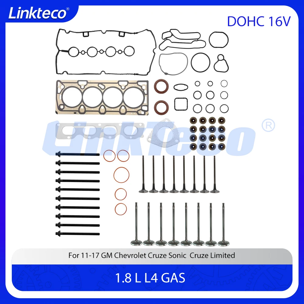 Engine Part Head Gasket Set Bolts Intake & Exhaust Valve DOHC 16v Kit Fit 1.8 L L4 GAS For Chevrolet Cruze Sonic 1.8L HS26516PT1
Engine Part Head Gasket Set Bolts Intake & Exhaust Valve DOHC 16v Kit Fit 1.8 L L4 GAS For Chevrolet Cruze Sonic 1.8L HS26516PT1
