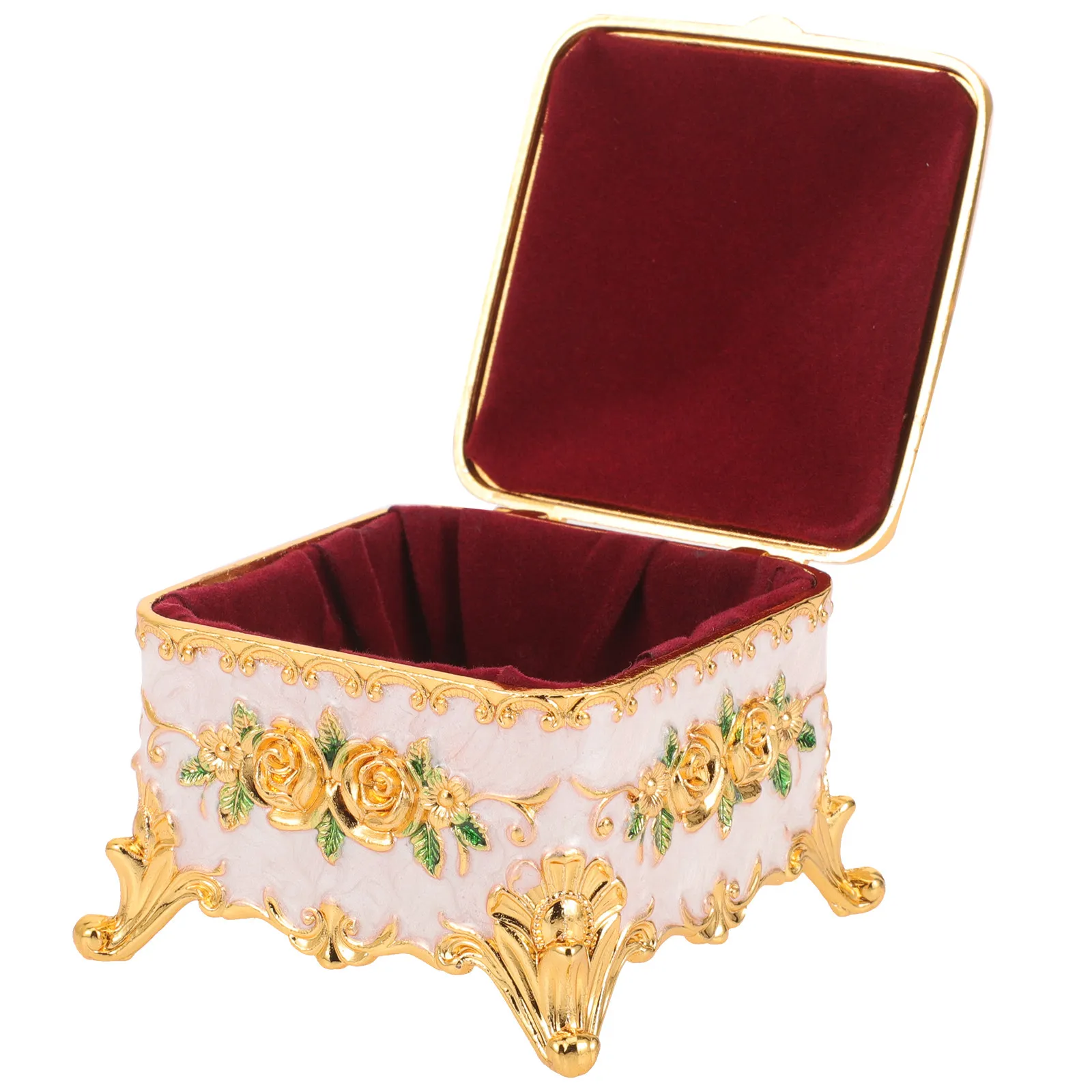 Exquisite Vintage-Style Metal Jewelry Storage Box Rose Embellished Decorative Jewelry Organizer for Women Home Desktop Display
Exquisite Vintage-Style Metal Jewelry Storage Box Rose Embellished Decorative Jewelry Organizer for Women Home Desktop Display