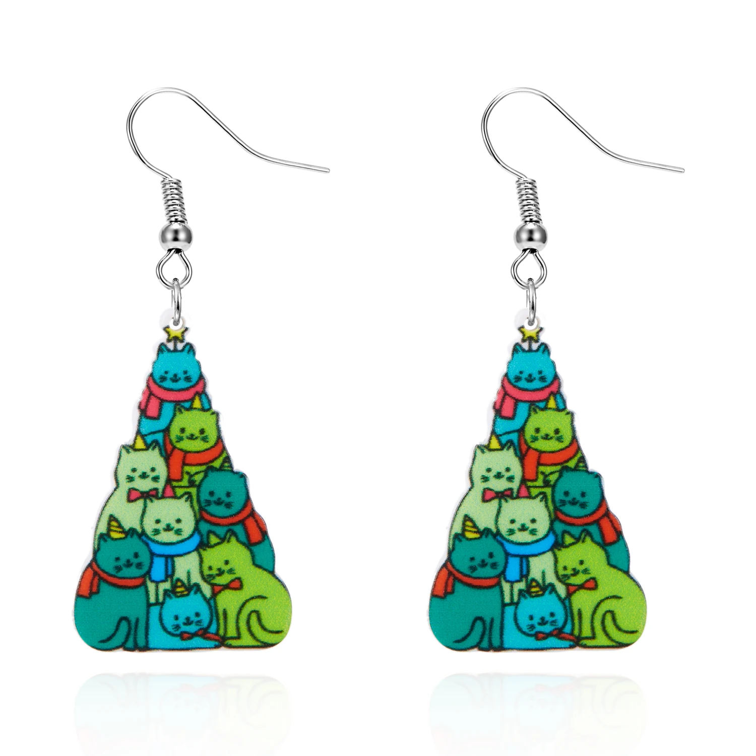 Cute Cats Stacked Christmas Tree Drop Earrings for Women Creative Cartoon Acrylic Santa Claus Snowmen Earrings Party Jewelry
Cute Cats Stacked Christmas Tree Drop Earrings for Women Creative Cartoon Acrylic Santa Claus Snowmen Earrings Party Jewelry