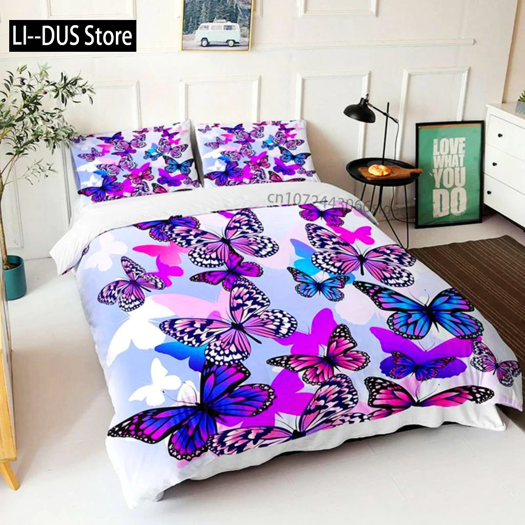 Butterfly Duvet Cover Set Queen Size Blue White Butterflies Printed Comforter Cover For Girls Kids Teens Microfiber Quilt Cover
Butterfly Duvet Cover Set Queen Size Blue White Butterflies Printed Comforter Cover For Girls Kids Teens Microfiber Quilt Cover