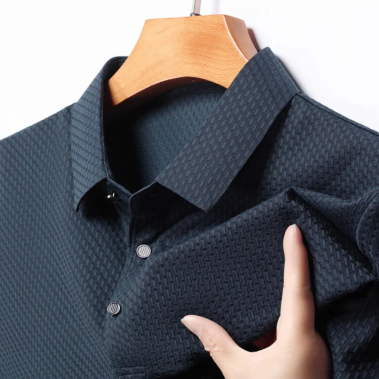 Summer Casual Ice Silk Men's Collar Short Sleeved T-shirt Trendy Polo Shirt Men's Top Short Sleeved Shirt
Summer Casual Ice Silk Men's Collar Short Sleeved T-shirt Trendy Polo Shirt Men's Top Short Sleeved Shirt