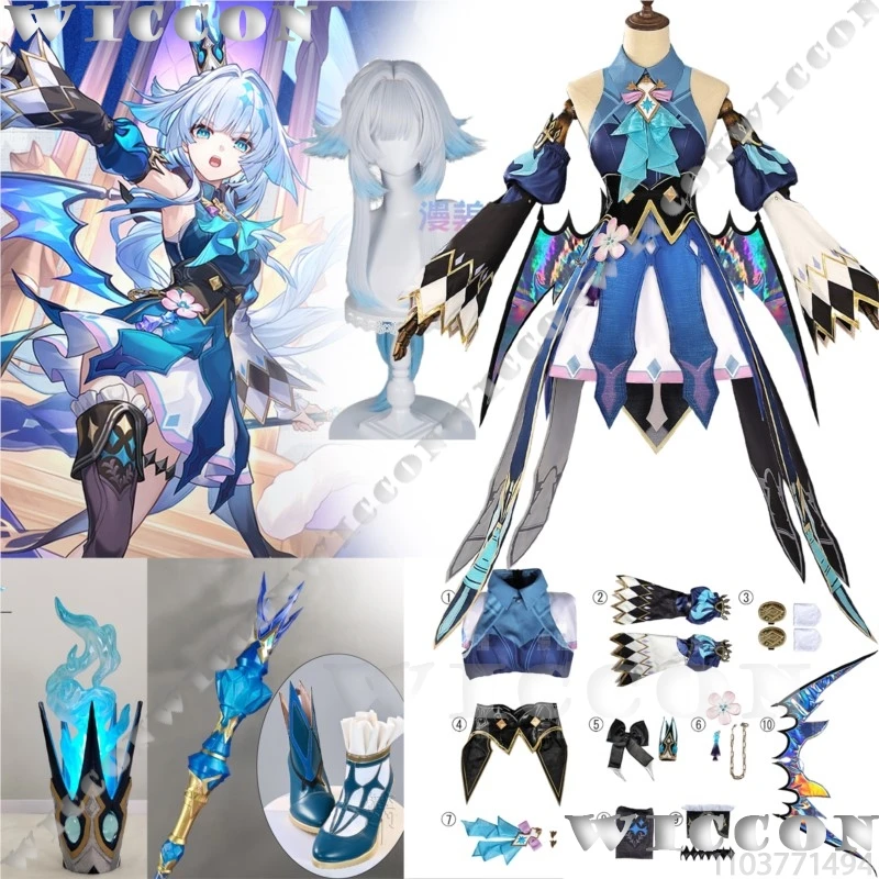2025 New Role Cerydra Game Cosplay Honkai Star Rail Blue Fancy Clothes Crown Fire Sceptre High-Heeled Shoes Wig Full Set Outfit
2025 New Role Cerydra Game Cosplay Honkai Star Rail Blue Fancy Clothes Crown Fire Sceptre High-Heeled Shoes Wig Full Set Outfit