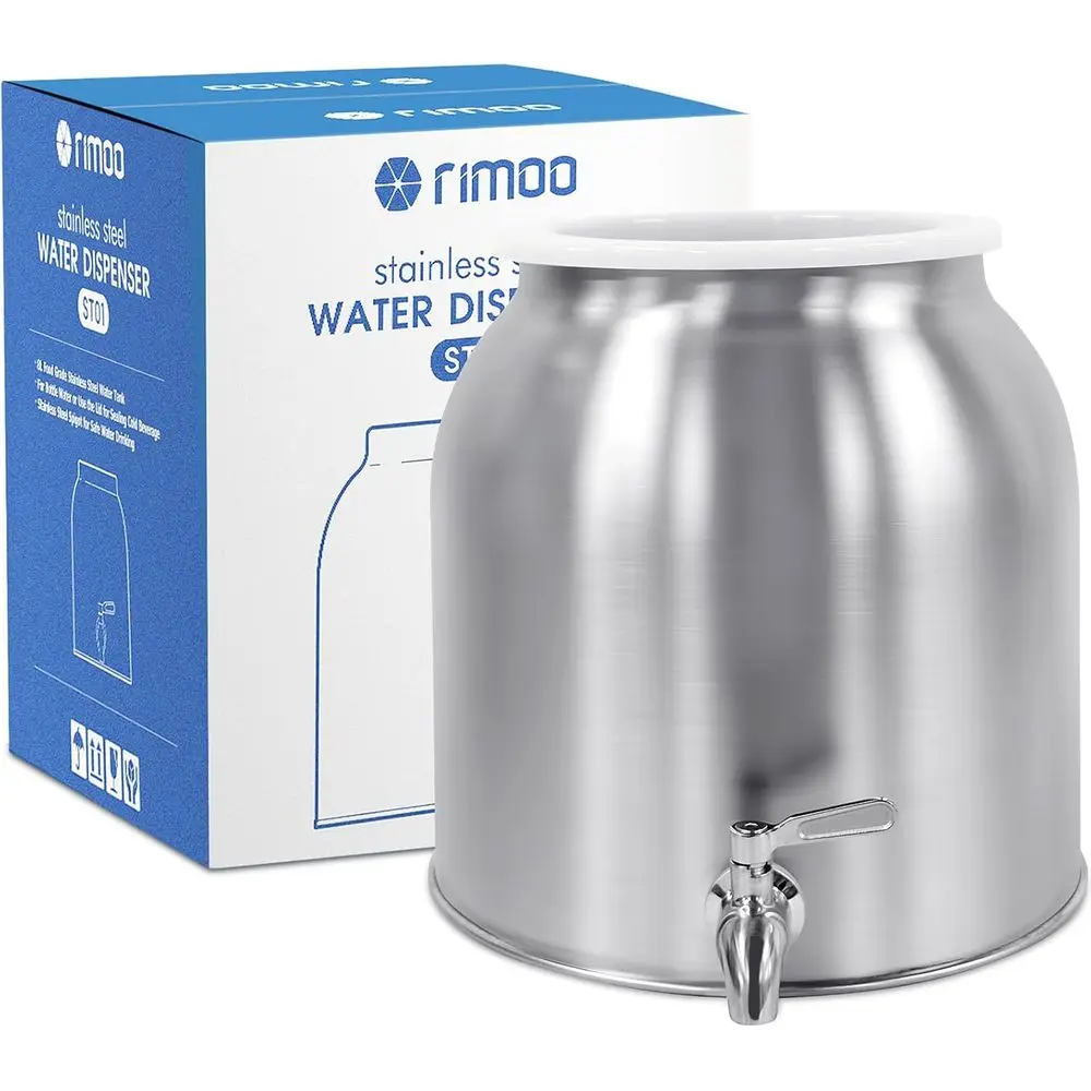 2.5 Gallon Stainless Steel Water Dispenser with Spout & Airtight Lid for Home or Parties
2.5 Gallon Stainless Steel Water Dispenser with Spout & Airtight Lid for Home or Parties