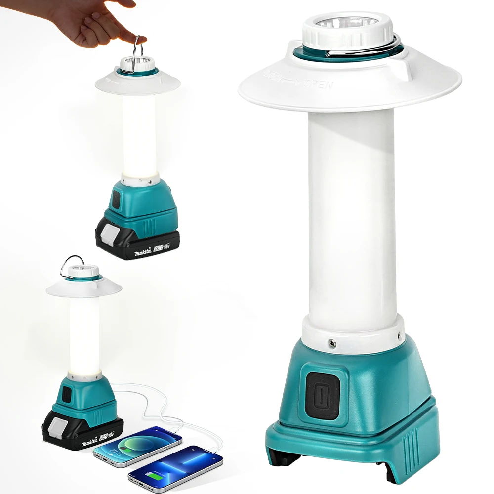 Professional LED Work Light for Makita 18V Li-ion Battery with USB Charging Port for Jobsite, Car Repairing, Camping, Emergency
Professional LED Work Light for Makita 18V Li-ion Battery with USB Charging Port for Jobsite, Car Repairing, Camping, Emergency