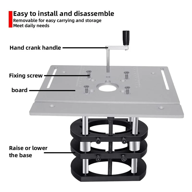Upgrade Router Lift For 65Mm Diameter Motors,Woodworking Router Table Insert Plate Lifting Base ,Black-ABGL
Upgrade Router Lift For 65Mm Diameter Motors,Woodworking Router Table Insert Plate Lifting Base ,Black-ABGL